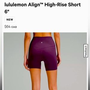 Lululemon Align shorts